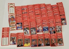 Donruss 1990 Red Baseball Cards, collector and rookie cards, Puzzle, Excellent
