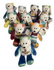 Lot Of 10 LIMITED TREASURES STATE BEARS W/COIN, 8 1/2" PLUSH, 2010 ,2009, NWT'S 