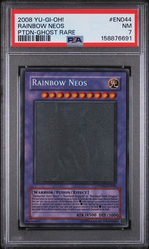 Yugioh Rainbow Neos Phantom Darkness Unlimited Ptdn-EN044 Ghost Rare PSA 7