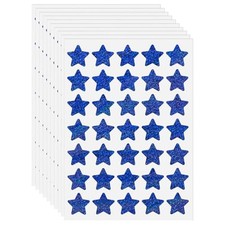350 PCS Blue Star Stickers Holographic 1 Inch Vinyl Small Holographic Blue