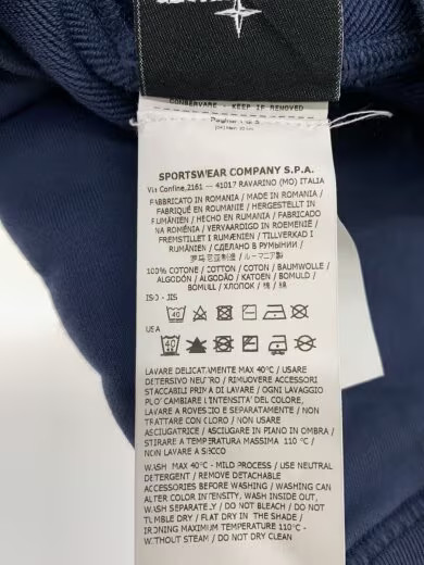 STONE ISLAND/hoodie/L/cotton/BLU thumbnail 5