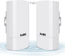 KuWFi 2-Pack 300Mbps Wireless Bridge, Outdoor CPE WiFi Kit Point to CPE120 