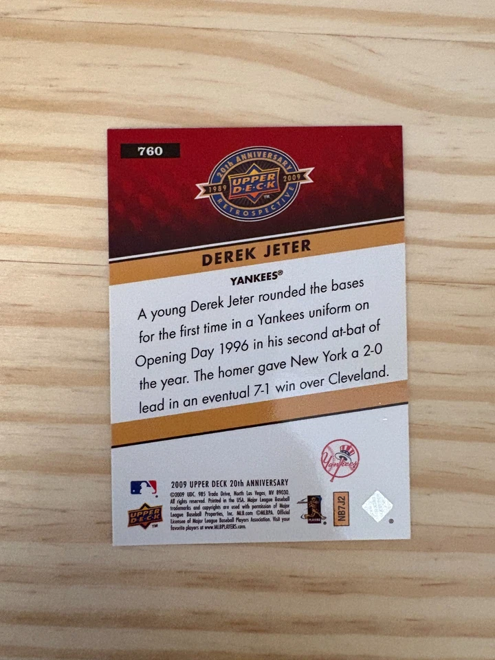 2009 Upper Deck 20th Anniversary #760 Derek Jeter - New York Yankees - Image 2 of 2
