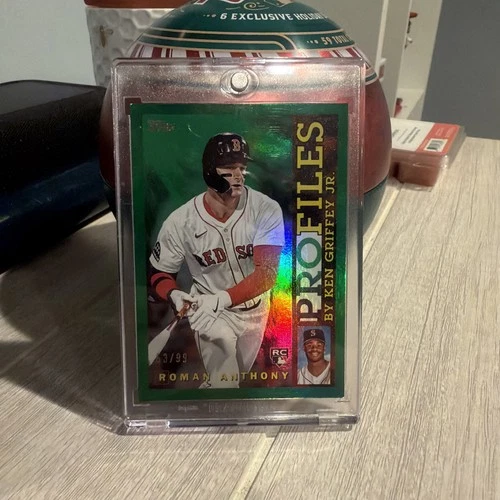 202 6 Topps Roman Anthony Rookie Card Profiles Green Insert /99 Ships With Mag