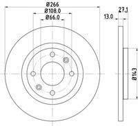 2X Bremsscheibe PRO Hella Pagid 8DD 355 105-751 FüR C4 Partner CitroËN 301 Vti 1