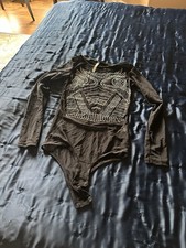 Black Bodysuit Mesh Medium