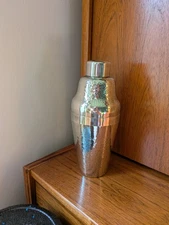 Carl Deffner Cocktail Shaker Vintage Silver Plated Hammered