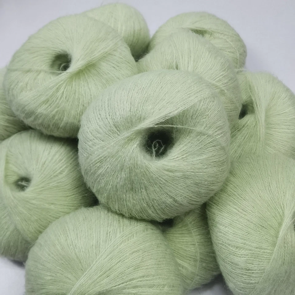 12 Balls of High-Count Alpaca Baby Mohair Yarn -Soft & Lightweight 300g (10.6oz) - Image 3 of 4