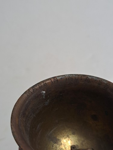 Vintage Messing Handglocke 5" hoch Made in India - Bild 10 von 13