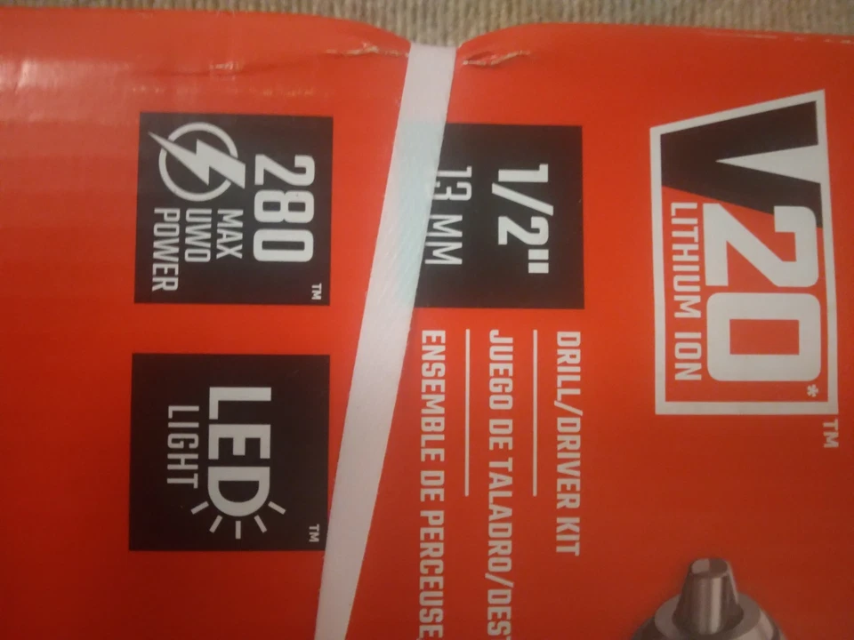 CRAFTSMAN con portabrocas 1/2, taladro/destornillador inalámbrico 20V, batería y cargador de batería Foto 2 de 3