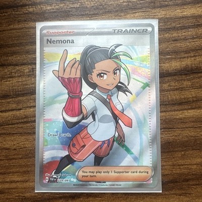 Nemona 229/091 Paldean Fates Full Art Ultra Rare Holo Pokemon Card NM
