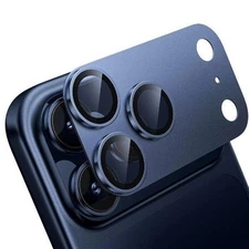 iPhone 17 Pro - Back Camera Metal Tempered Glass Protector (Blue)