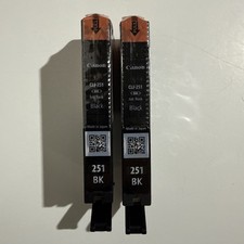 2 Pack GENUINE Canon CLI-251 - 251XL Black Ink for PIXMA MG6620 MG7520 MX922