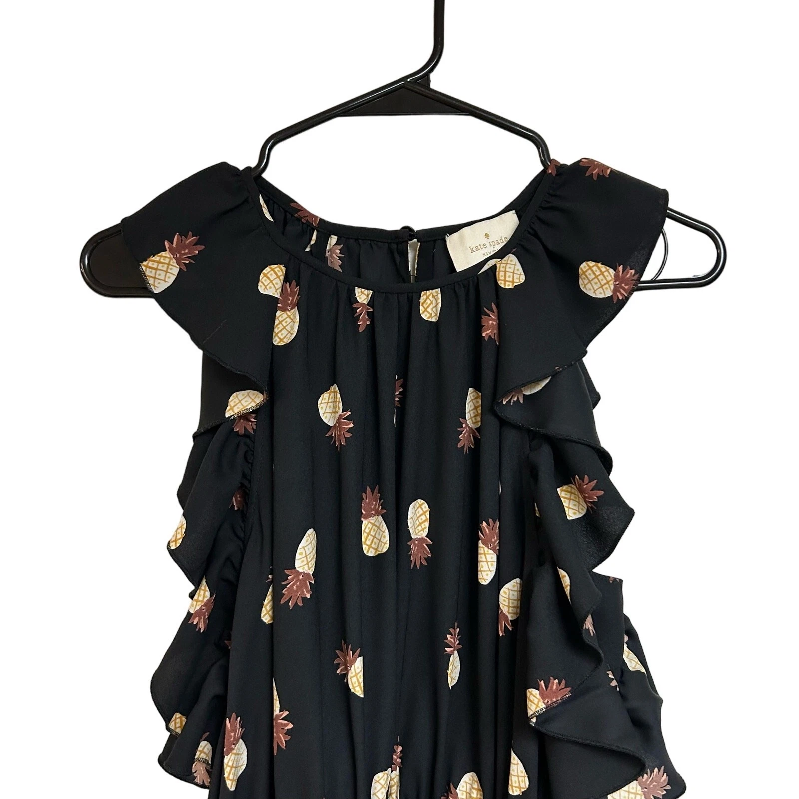 Abito floreale con volant ananas KATE SPADE matrimonio baby shower spiaggia festa taglia M