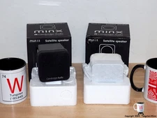PAIR (BK+WH) New Old Stock NOS Cambridge Audio Minx MIN11 MIN 11 Desktop Speaker