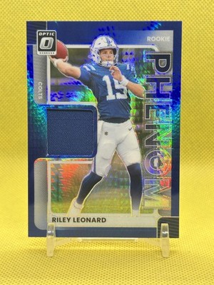 2025 Donruss Optic #RPBH-RLD Riley Leonard Rookie Phenoms Blue Hyper