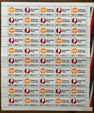 Australia 1975 Telecoms Set - SG600/1 - Full Sheet of  50 stamps Face Value $A5