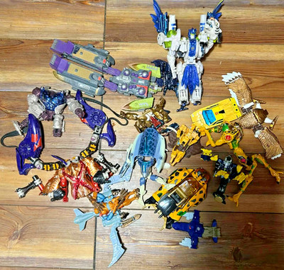 Huge Transformers Beast Wars Beast Machines  Transmetals Parts Lot