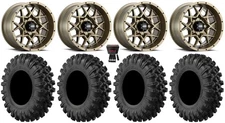 ITP Hurricane 15" Wheels Bronze 37" MotoRavage XL Tires Kawasaki Teryx Mule