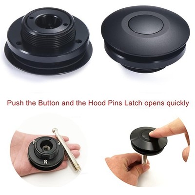 Quick Latch Hood Pins Universal 2 Pack 2.44'' Diameter Quick Release Latch Push B
