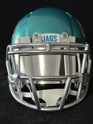 Jacksonville Jaguars Teal metallic Custom Coated Mini Helmet With