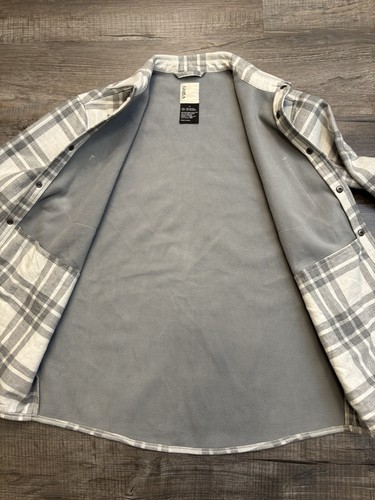 Vuori Range Shirt Jacket Men's MD Flannel Snap Fleece Lined Shacket V246 B56 - Picture 9 of 12
