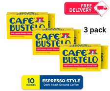 3 pack-Cafe Bustelo Ground Espresso Coffee 10oz Brick Vacuum Packed FREE Ship 8.27 per pound