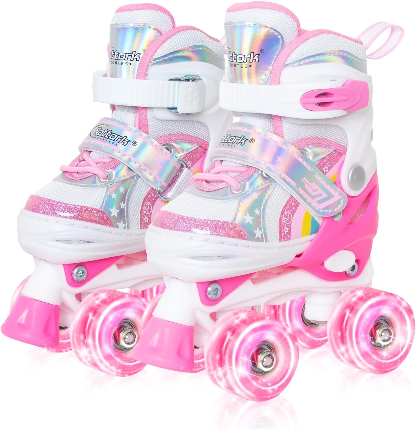 4 Sizes Adjustable For Kids With All Light Up Wheels