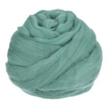 Needle Felting Wool, 3.5 Oz Nature Fibre Wool Yarn Roving Tea Green 