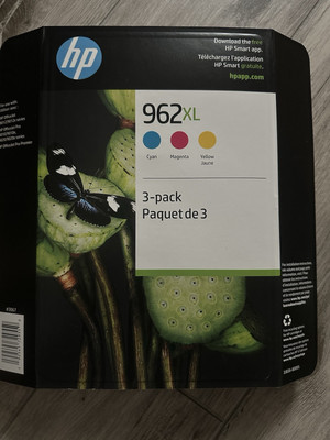TOP SELLER FAST NEW  HP 962XL 3-PACK Cyan Magenta Yellow Color Ink EXP Oct.2026