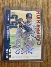 2015 Topps Career High Autographs #CH-DB Dellin Betances New York Yankees Auto