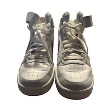 Size 5 GS - Nike Court Borough 2 Mid Pure Platinum Vivid Purple