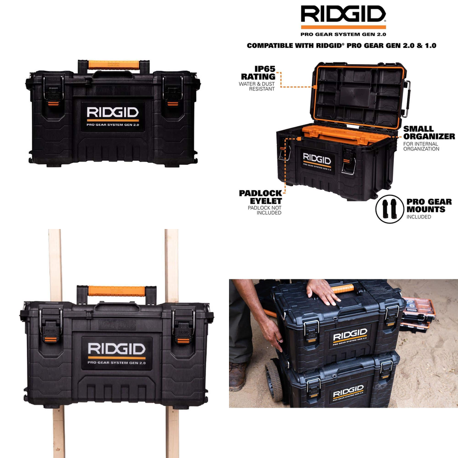 RIDGID 2.0 Pro Gear System 22 In. Modular Tool Box Storage