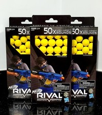 Nerf Rival 50X Rounds High Impact Yellow Balls Ammo Bullets HASBRO NEW Lof of 3