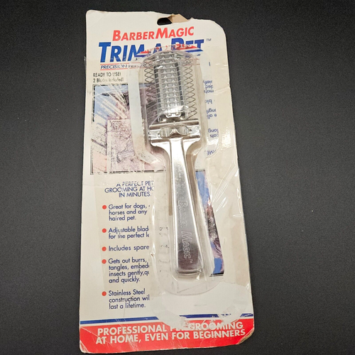 Barber Magic Trim A Pet Hair Coat Hand Trimmer with Extra Blade Cat Dog