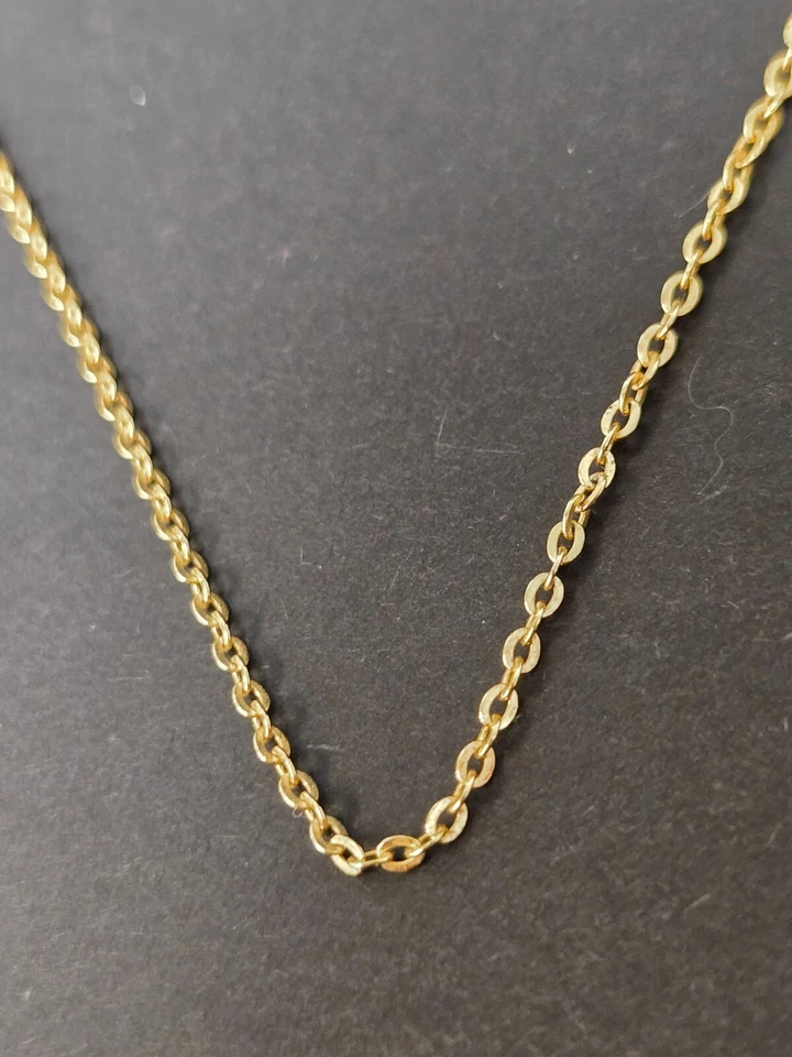 Cadena enchapada en oro amarillo Park Lane con colgante de manzana pintada + cadena de repuesto 16" Foto 4 de 4