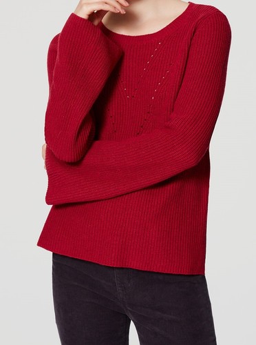 AnnTaylor LOFT Ribbed Bell Sleeve 