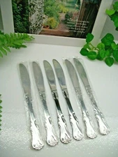 6    NOS  Cambridge Silversmiths  STOWE  Stainless Steel   Dinner Knives NEW