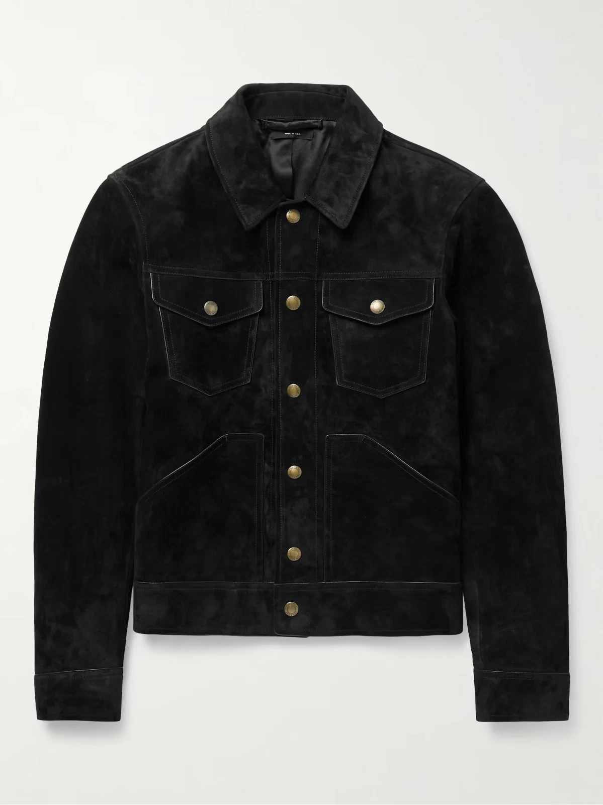 Mens Black Leather Trucker Jacket Pure Suede Custom Made Size S M L XL 2XL 3XL