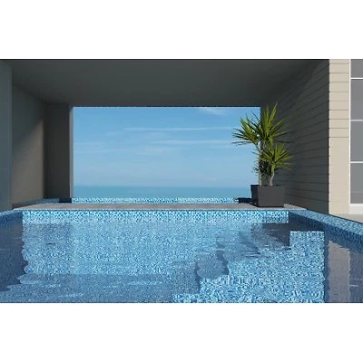 Mystique Carribbean Blue Glass Blend 20x20mm Pool Tile Mystique Carribbean Blue Glass Blend 20x20mm Pool Tile