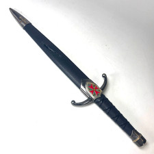 Royal Crusader Knights Templar REPLICA Dagger 9" Blade Maltese Cross - NO EDGE