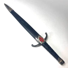 Royal Crusader Knights Templar REPLICA Dagger 9" Blade Maltese Cross - NO EDGE