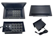 PROCRAFT JUMBO GAP LID FEED-THRU Stage Pocket/Floor Box w/ 2) AC 12) XLR Female