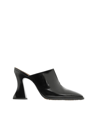 BOTTEGA VENETA Cha-Cha $1150 Black Leather 100mm Mules New And Authentic