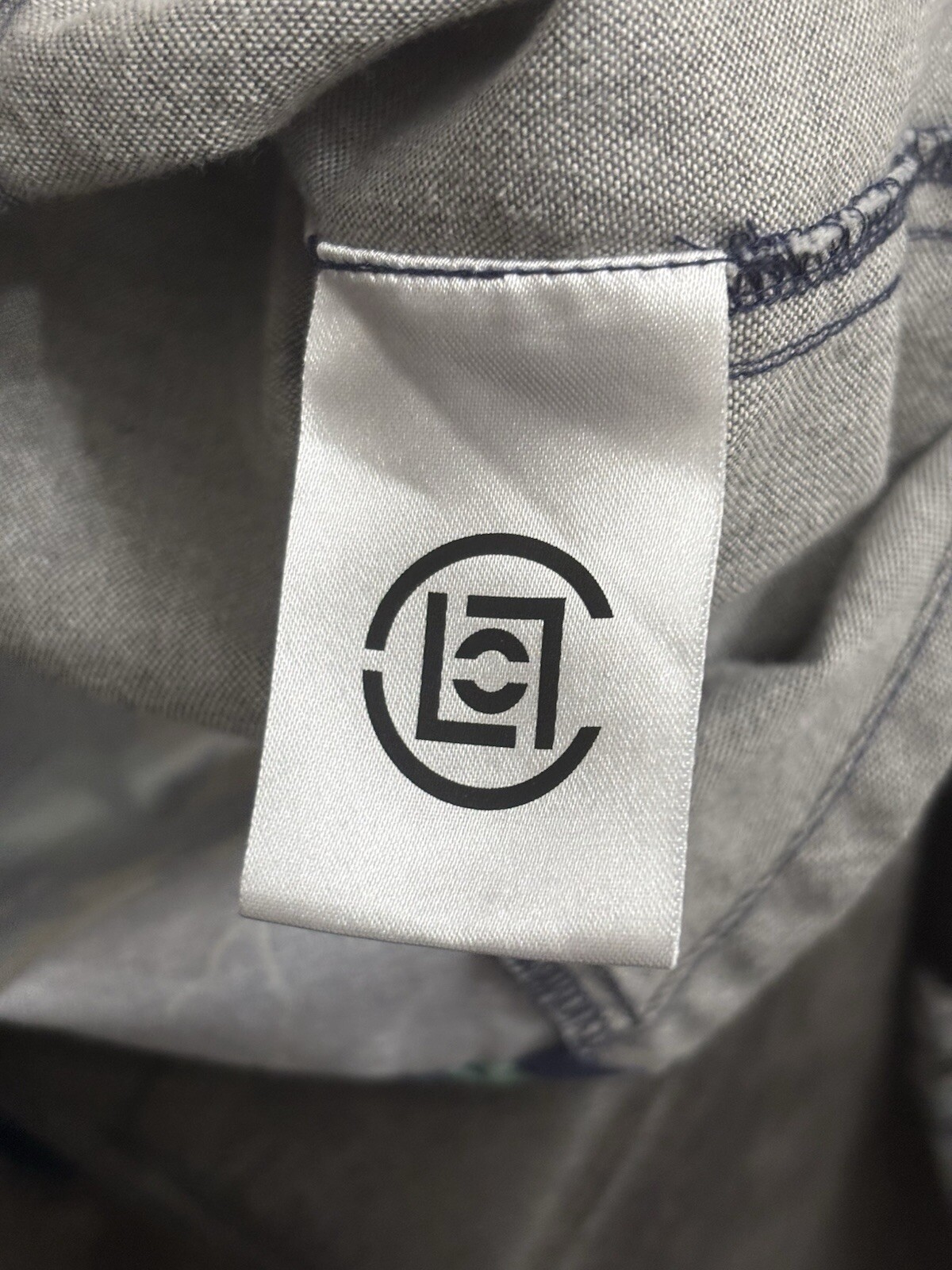 CLOT Jacket Mens Medium Patchwork Blue Denim Hood… - image 6