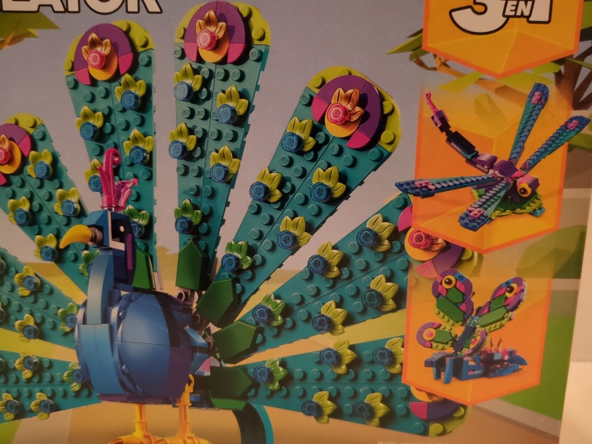 LEGO Creator Exotic Peacock 3-In-1 Set 31157 Brand NEW Dragonfly