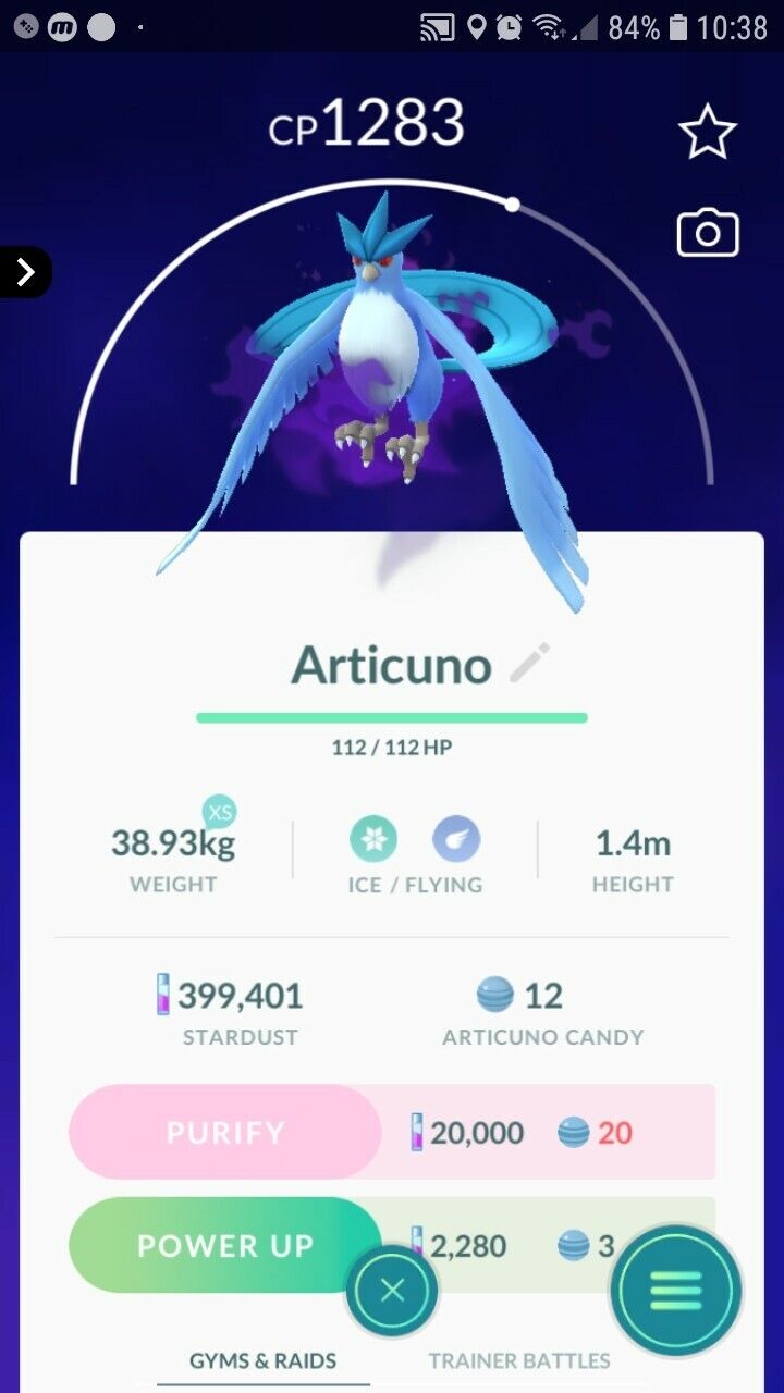 Articuno (Pokémon) - Pokémon Go