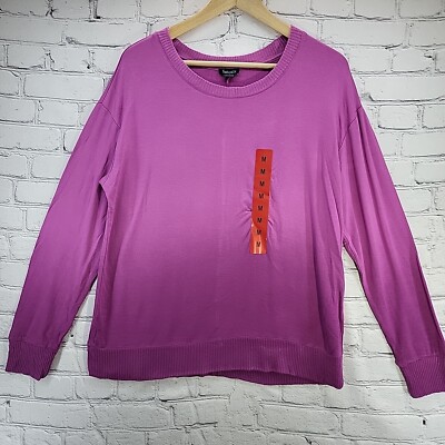 Splendid Top Womens Sz M Medium Pullover Pink Purple ombre New