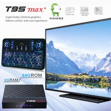 T95 MAX 8K HDR Bluetooth Android 9.0 Dual WiFi 64GB 4GB TV Box Keypad Remote