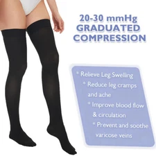 Thigh High Compression Socks 20-30 mmHg Support Stockings Surgical Varicose Pain